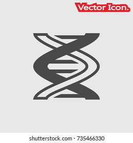 The dna icon isolated sign symbol and flat style for app, web and digital design. Vector illustration.