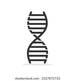 DNA icon isolated vector illustration flat style on white background.
