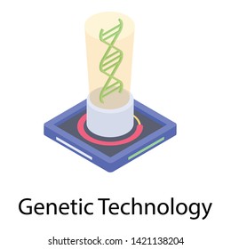 DNA icon in isometric design
