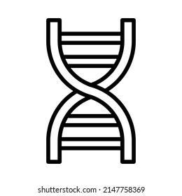 Dna Icon. Line Art Style Design Isolated On White Background