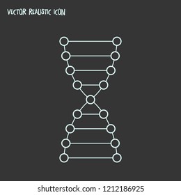 Dna icon line element. Vector illustration of dna icon line isolated on clean background for your web mobile app logo design.