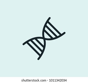 Dna icon line isolated on clean background. Helix concept drawing icon line in modern style. Vector illustration for your web site mobile logo app UI design.