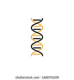 DNA icon. Line and two colour design template