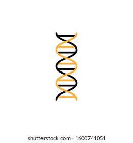DNA icon. Line and two colour design template