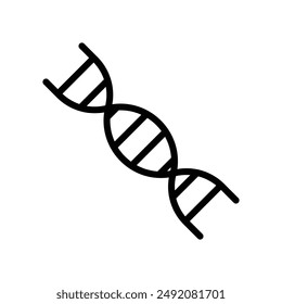 DNA icon linear logo mark in black and white