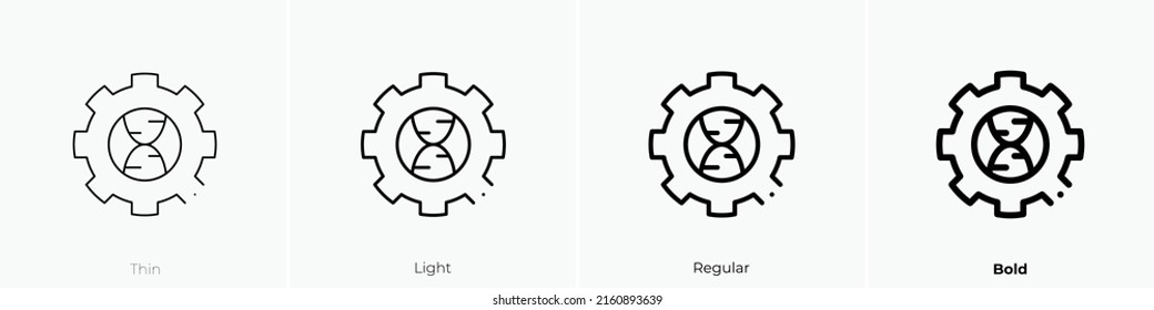 dna icon. Linear style sign isolated on white background. Vector illustration.