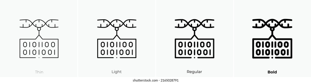 dna icon. Linear style sign isolated on white background. Vector illustration.