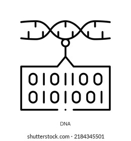 dna icon. Linear style sign isolated on white background. Vector illustration