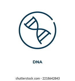 Dna icon. Linear vector illustration. Outline dna icon vector. Thin line symbol for use on web and mobile apps, logo, print media.
