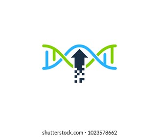 Dna Up Icon Logo Design Element