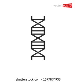 DNA Icon Logo Design Template