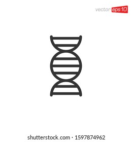 DNA Icon Logo Design Template