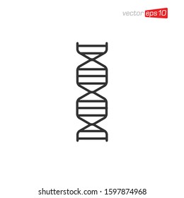 DNA Icon Logo Design Template