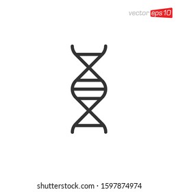 DNA Icon Logo Design Template