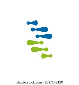 plantilla vectorial de diseño de logotipo de icono de ADN
