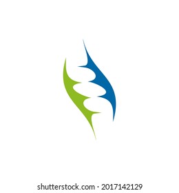 plantilla vectorial de diseño de logotipo de icono de ADN
