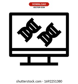 DNA icon or logo isolated sign symbol vector illustration - high quality black style vector icons
