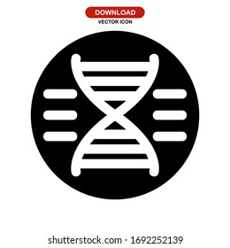 DNA icon or logo isolated sign symbol vector illustration - high quality black style vector icons

