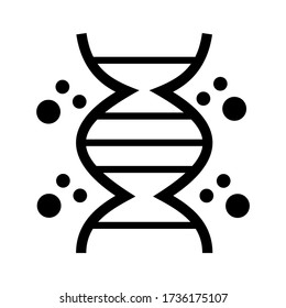 DNA icon or logo isolated sign symbol vector illustration - high quality black style vector icons
