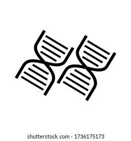 DNA icon or logo isolated sign symbol vector illustration - high quality black style vector icons
