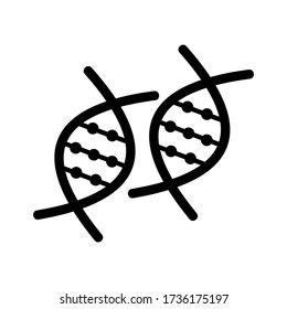 DNA icon or logo isolated sign symbol vector illustration - high quality black style vector icons
