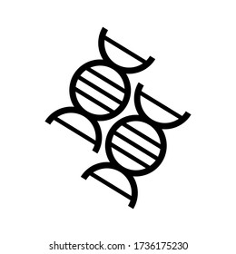 DNA icon or logo isolated sign symbol vector illustration - high quality black style vector icons
