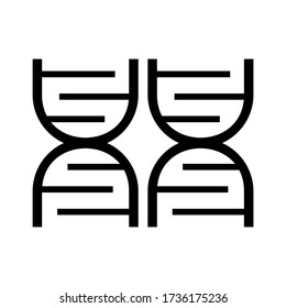 DNA icon or logo isolated sign symbol vector illustration - high quality black style vector icons
