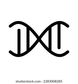 dna icon or logo isolated sign symbol vector illustration - high quality black style vector icons
