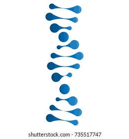 DNA icon logo, Molecular structure of Deoxyribonucleic acid, vector illustration