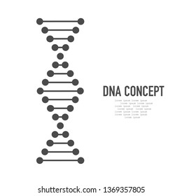 Dna icon. Molecule dna. Dna symbol in flat style. Vector illustration