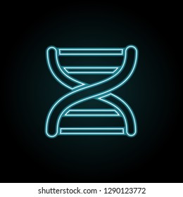 Dna icon in neon style. Simple thin line, outline vector of education icons for UI and UX, website or mobile application