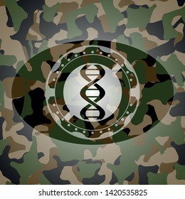 dna icon on camo pattern