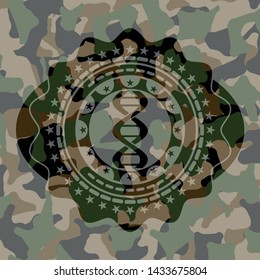 dna icon on camo texture