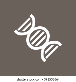 DNA Icon on Dark Gray Color. Eps-10.