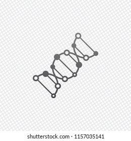 DNA icon. On grid background