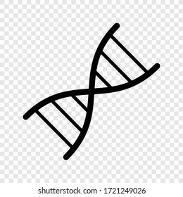 DNA icon on transparent grid