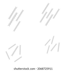 Icono de ADN en fondo blanco, ilustración vectorial