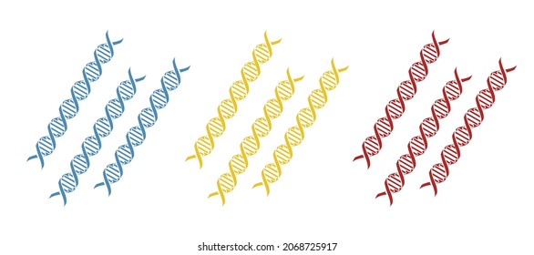 DNA icon on a white background, vector illustration