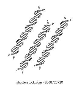 DNA icon on a white background, vector illustration