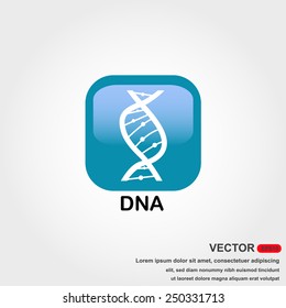 DNA icon on white background