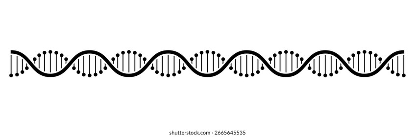 Ícone do DNA no plano de fundo branco