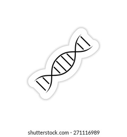 DNA Icon on a white background with shadow