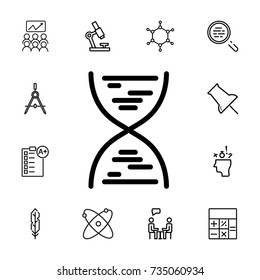 DNA icon on the white background. set of education icons
