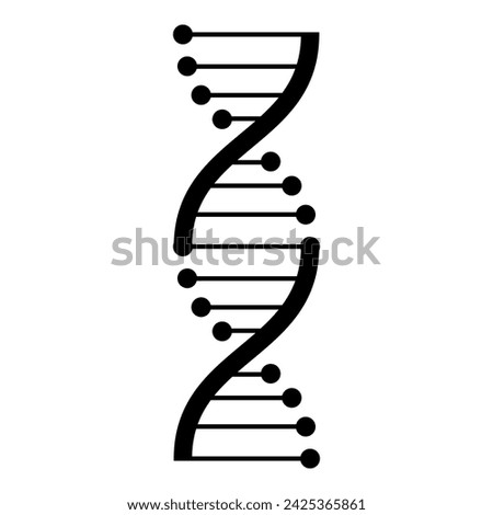Dna icon on white background