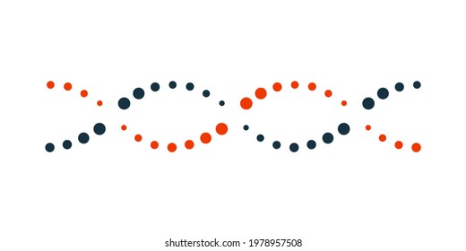 Icono de ADN en ilustración simple blanca