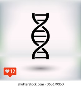 DNA icon. One of set web icons