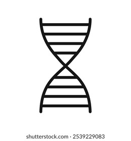Coleção de contornos de ícones do DNA ou definida em preto e branco
