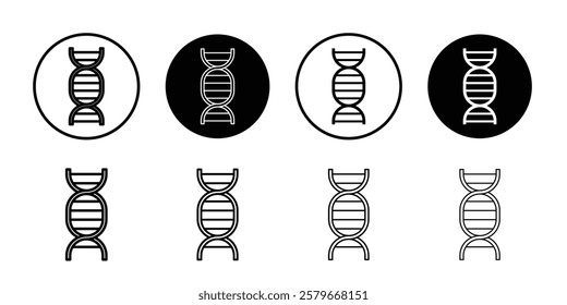 DNA icon Outline thin set pack series