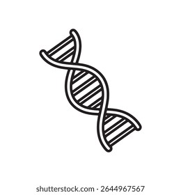 DNA Icon outline Vector illustration
