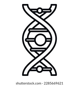 Dna icon outline vector. Lab scientist. Experiment genetic